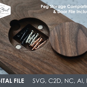 Pacote de arquivos CNC digitais para tabuleiro de cribbage de 3 pistas, download instantâneo, Shapeoko, criação de carboneto, arquivo de design, arquivo de corte, svg, c2d, nc, ai imagem 4