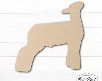 Show Lamb Cutout Unfinished Wood Cow Fair Stall Decorations Craft Wood Blanks Livestock Silhouette Laser Cut DIY Wooden Cutouts FFA Sheep