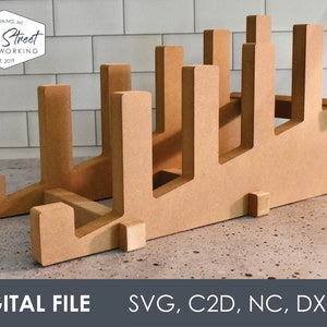 Paquete de archivos digitales del soporte de visualización de la tabla de corte, CNC, descarga digital, tabla de cortar, exhibición de feria de proveedores de artesanía, svg, c2d, nc, dxf, ai