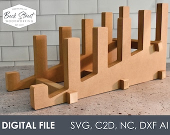 Cutting Board Display Stand Digital File Bundle, CNC, Digital Download, Cutting Board, Craft Vendor Fair Display, svg, c2d, nc, dxf, ai