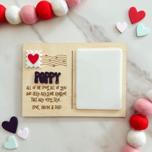 Cartão postal personalizado de quadro branco com placa de apagamento a seco, dia dos namorados, dia mais doce, eu te amo, cônjuge, filhos, presente para mãe, decoração de cupido