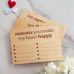 Letrero con 10 razones por las que te amo, nota de amor, regalos para San Valentín y el día más dulce, regalos para esposa y esposo, regalo romántico para pareja