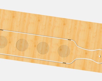 Basic Beer Flight Paddle File - .SVG and .C2D