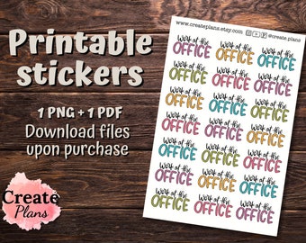 Work at the Office Stickerbogen | Funktionale Aufkleber für Happy Planner, Passion Planner, Bullet journaling