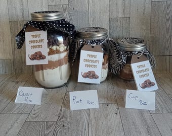 Preparato per biscotti al triplo cioccolato in barattolo