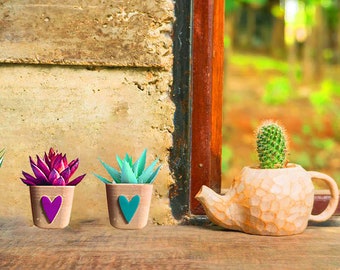 Concrete Succulent Planter, Heart Planter, Small Planter, Mother's Day Gift