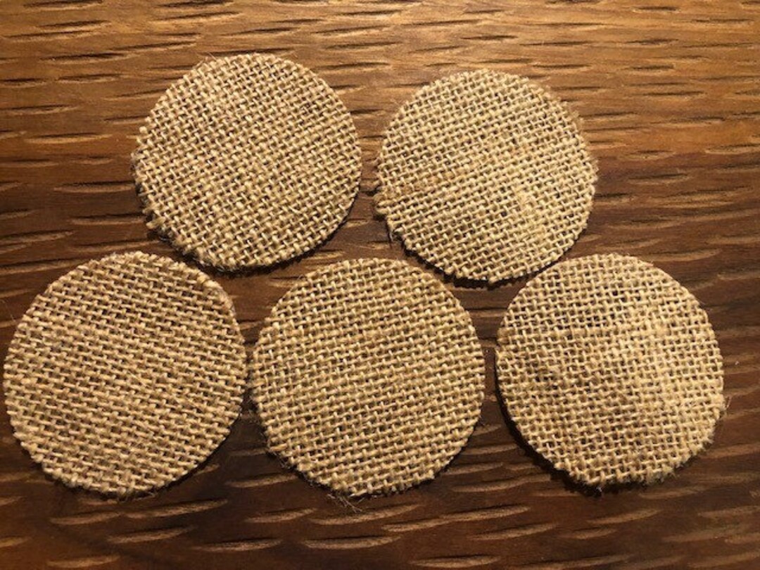 Jute Circle , 2 Inch Jute Circle, Fabric Circle, Fabric for Scrapbooking, Jute, 2 Inch Fabric ...