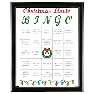 Christmas Movie Bingo Cross Stitch Pattern PDF Instant Download Customizable