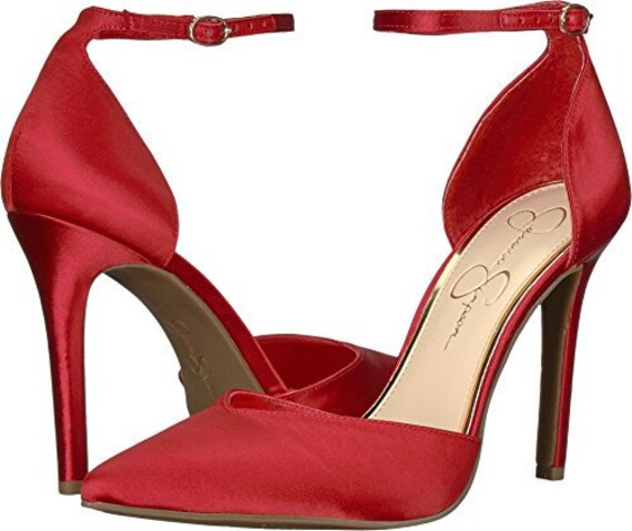 jessica simpson red high heel shoes