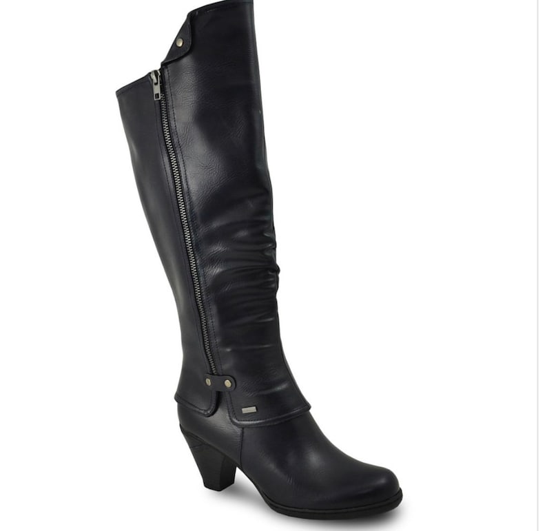 vintage black knee high boots