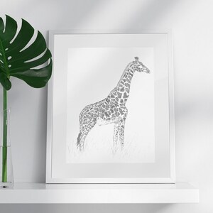 Giraffe art print