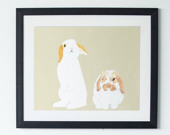 Bunnies nursery art