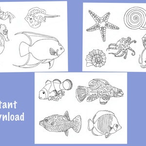 Coloring pages ocean critters
