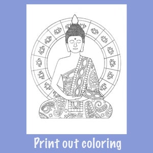 Buddha zen coloring page