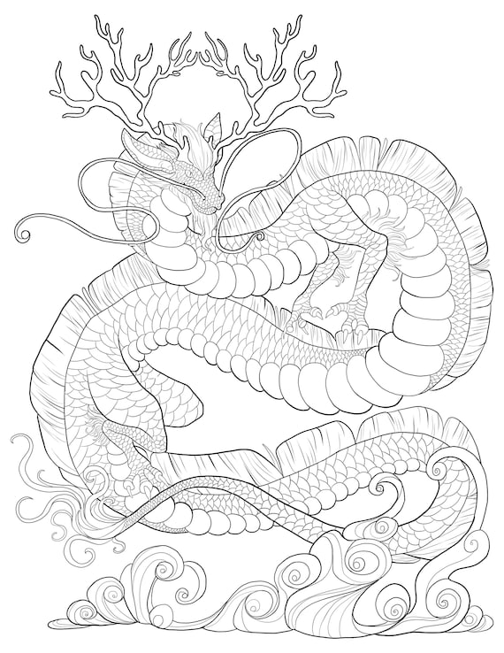 fantasy dragon coloring pages