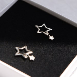 Star Stud Earrings, Sterling Silver Star Earrings, Tiny Sparkly Stud Earrings, Star Jewelry image 2