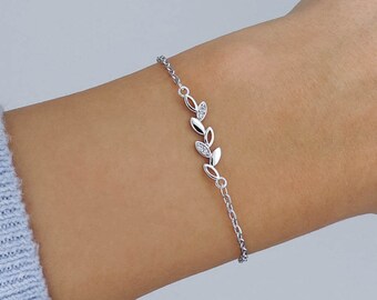 Gift For Girlfriend Bridesmaid Bracelet Dainty Women/'s Bracelets Double Bird Elevator Silver Bracelet Delicate Bracelet Initial Bracelet