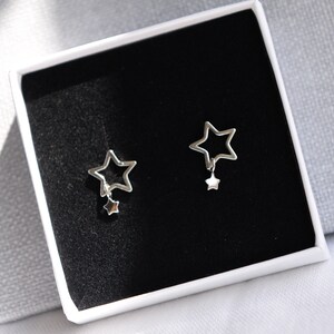 Star Stud Earrings, Sterling Silver Star Earrings, Tiny Sparkly Stud Earrings, Star Jewelry image 5