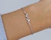 Sterling Silver Dainty Leaf Bracelet 