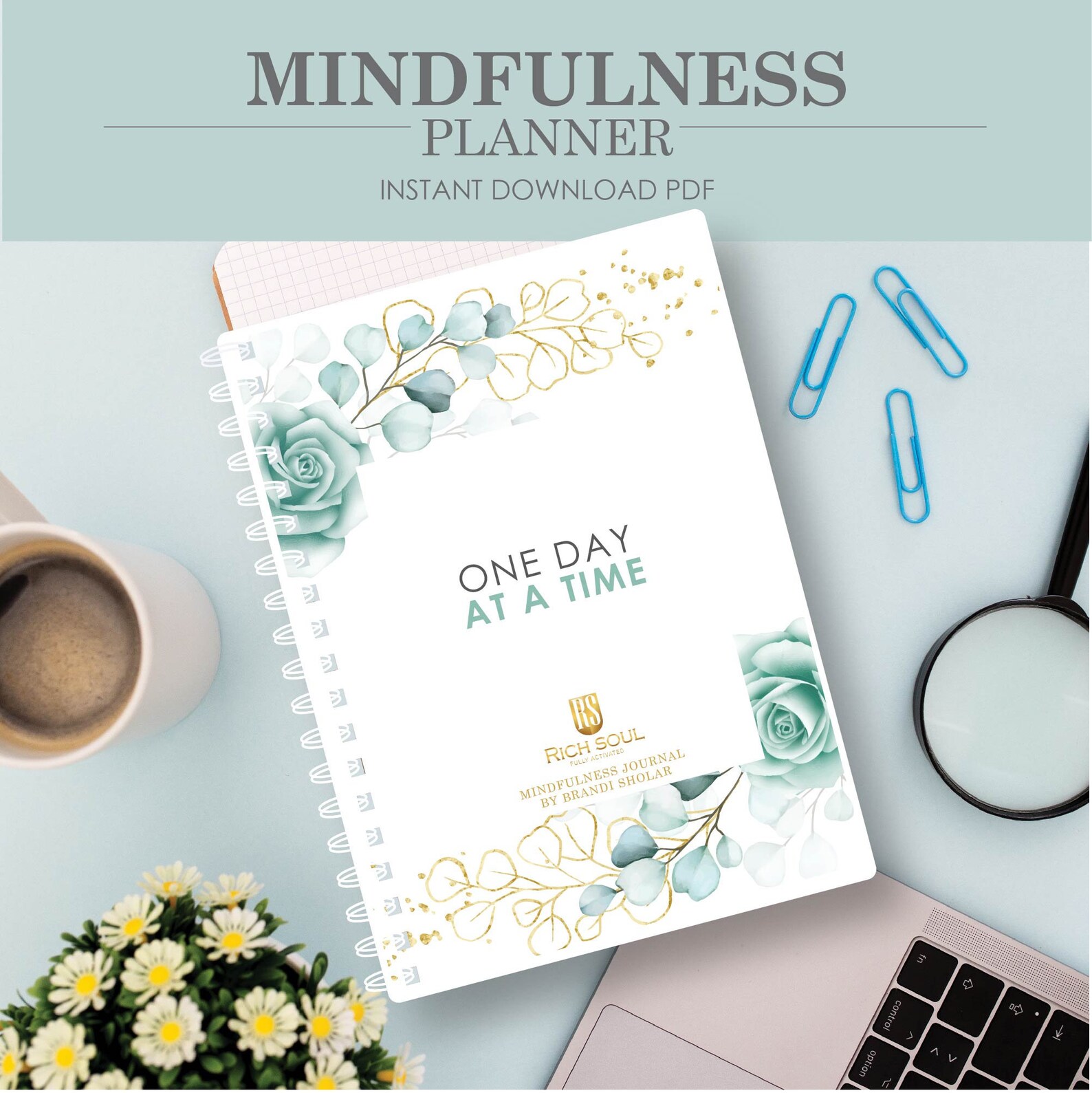 Mindfulness Planner Daily Mindful l Planner Meditation Etsy