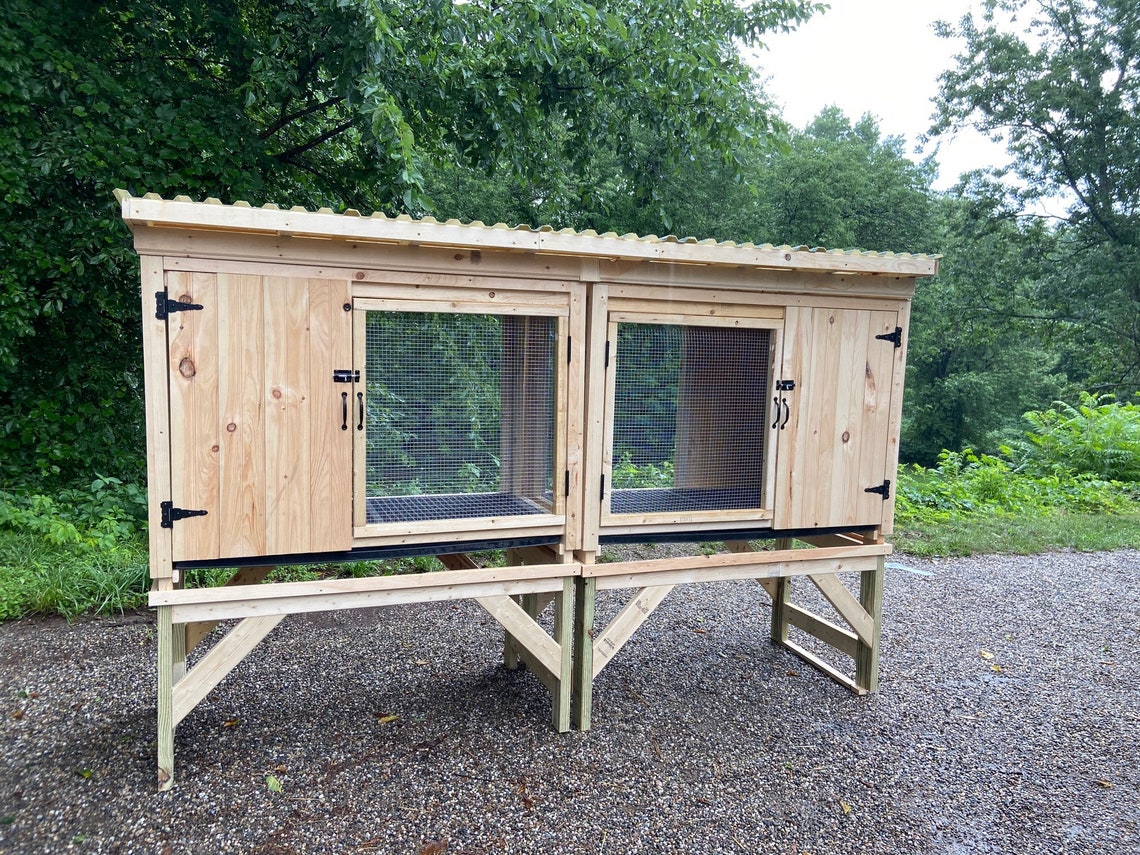 Flemish Giant Double Rabbit Hutch Etsy