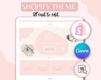 Shopify Theme Template - Boutique Webiste Design - Shopify Website Template - Shopify Banners - Canva Banners - Shopify 2.0 Themes