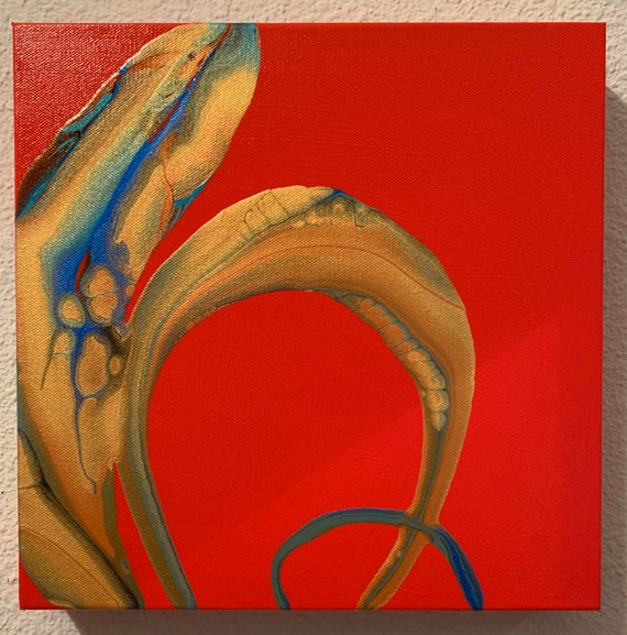Acrylic Starburst Painting F-202R 12x12