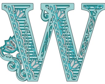 Download 3d Letter W Etsy