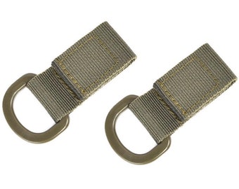 XSM Molle Webbing Attachement Strap Belt Clip Key Holder for 5cm Belt Black 
