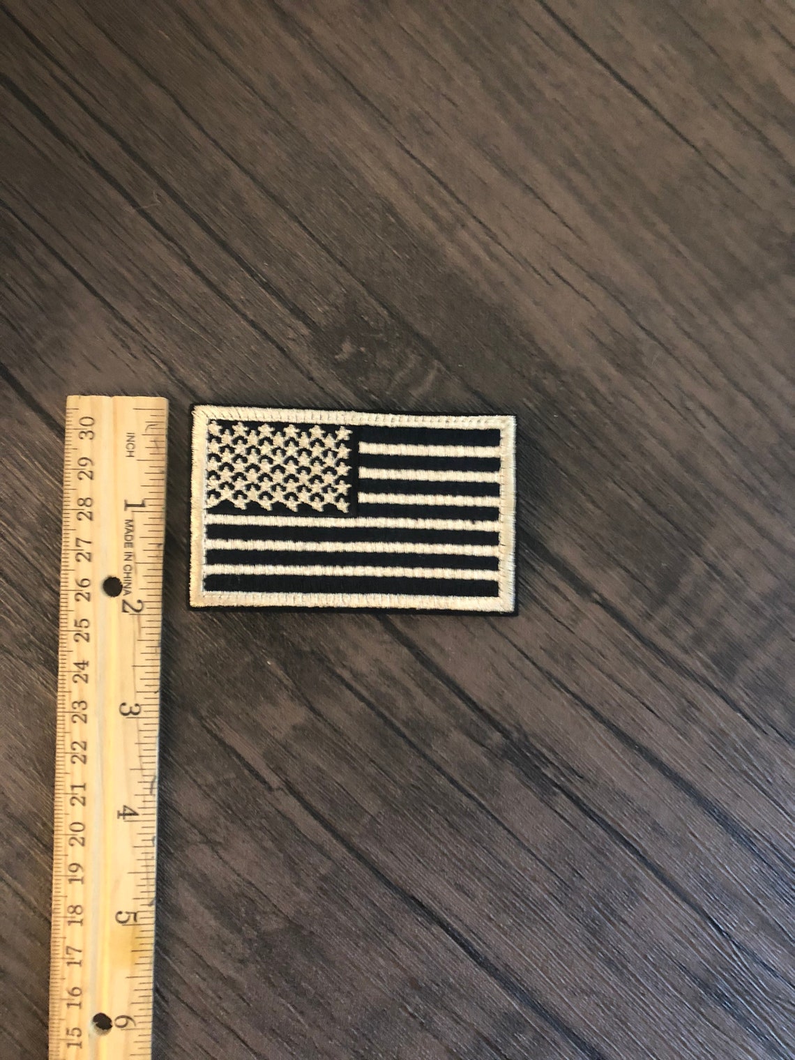 thumbnail image 2 of American USA Flag With Navy Anchor Hook Fastener Patch – 3.0 X 2.0 Inches, MTN4 Style 2 of 5