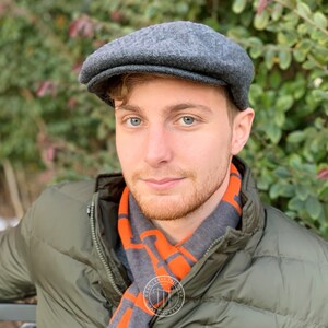 Gestrickte graue Wolle irischen Stil flache Mütze Ivy League | Etsy