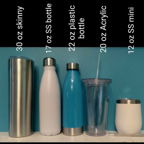 22 oz Skinny Water Bottle - Tumbler - Personalized