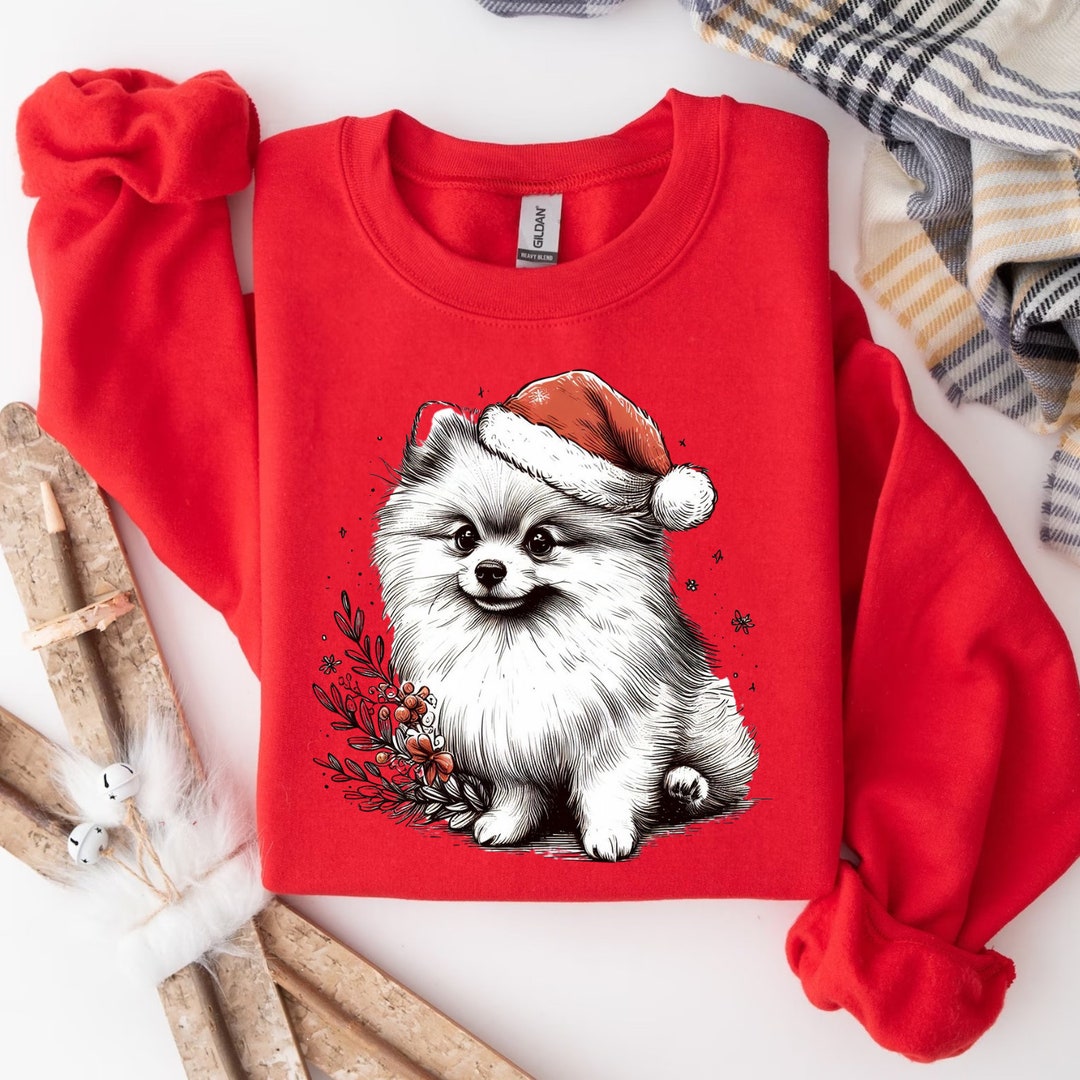 Christmas Pomeranian Sweatshirt, Pomeranian Sweatshirt, Pom Dog Lover
