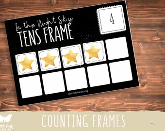 Tens Frame // Twenty Frame // Counting Frame // Counting Activity // Printable Learning Activity // Toddler Learning Activity