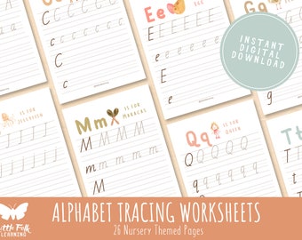 Alphabet Tracing Worksheets // Letter Tracing