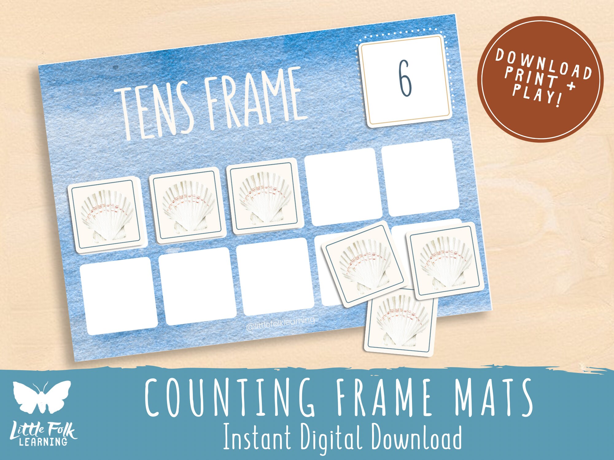 Tens Frame // Twenty Frame // Counting Frame // Counting Etsy