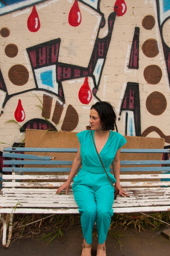 Vintage XS lightweight 80s Jumpsuit - Jumpsuit - O