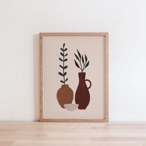 Boho Vase Print, Boho Vase Art Print, Vase Wall Art, Mid Century Vase Print, Mid Century Vase, Boho Wall Art, Boho Art Print, Wall Art