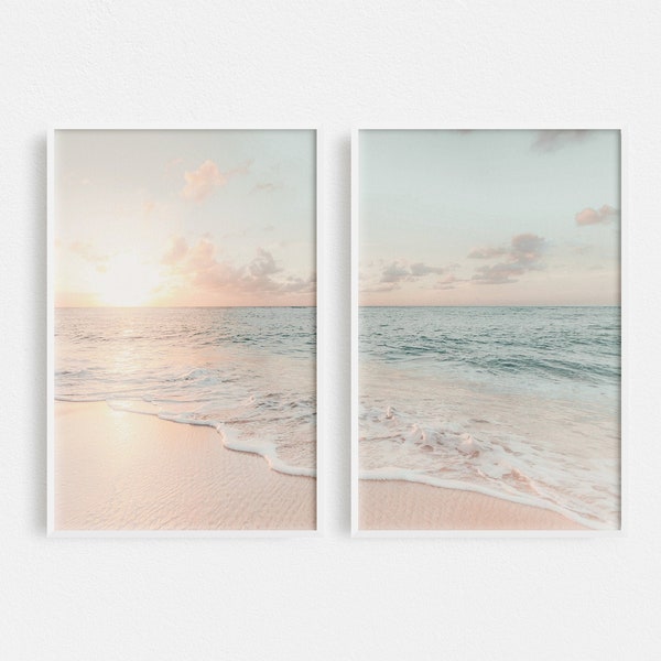Ocean Print, Ocean Wall Art, Set of 2 Ocean Prints, Beach Wall Art, Beach Photography, Ocean Photography, Coastal Wall Art, Coastal Prints