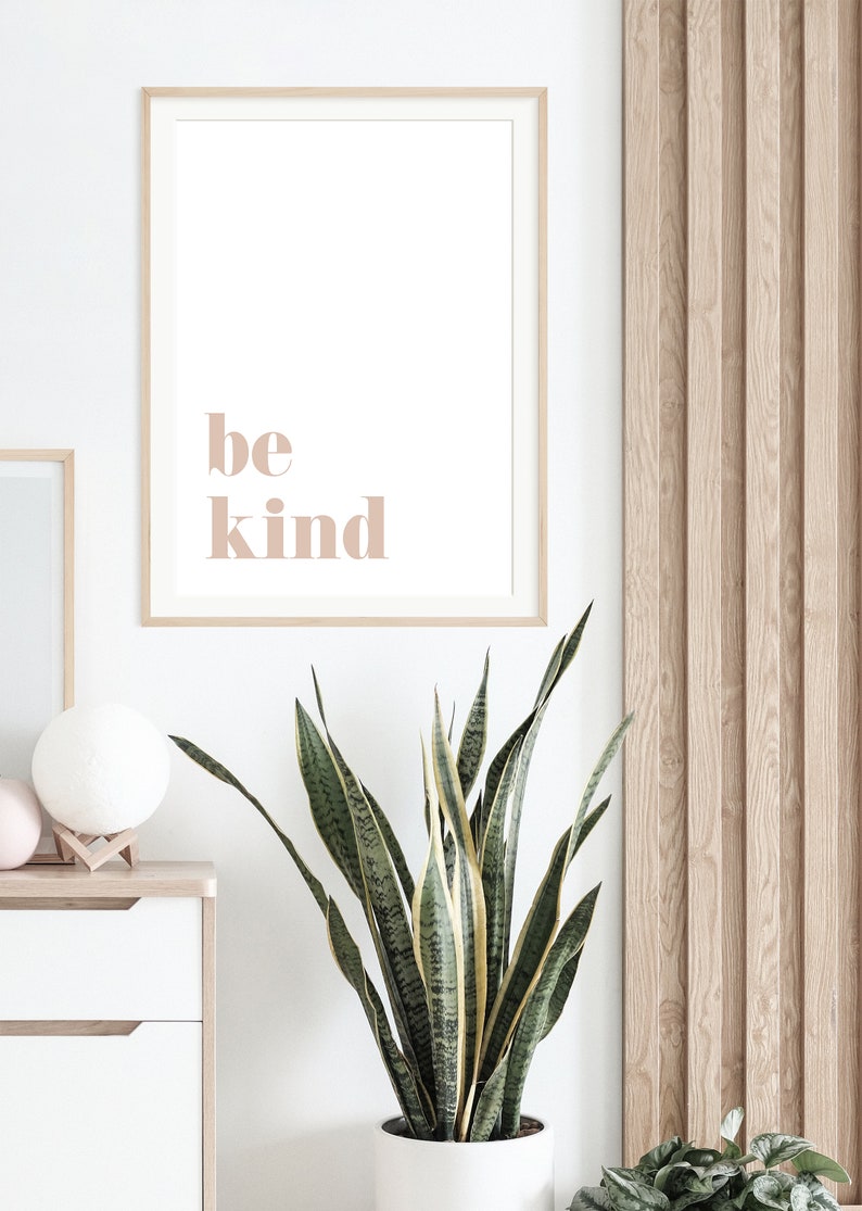 Be Kind Be Kind Print Be Kind Wall Art Be Kind Typography | Etsy