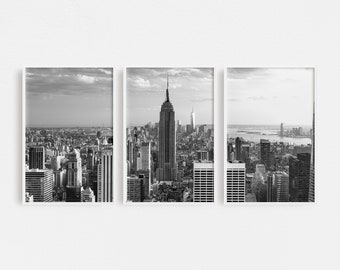 New York City Prints, New York City Art Print, Empire State Building Print, New York Poster, New York Print, NYC Wall Art, Set of 3 Prints