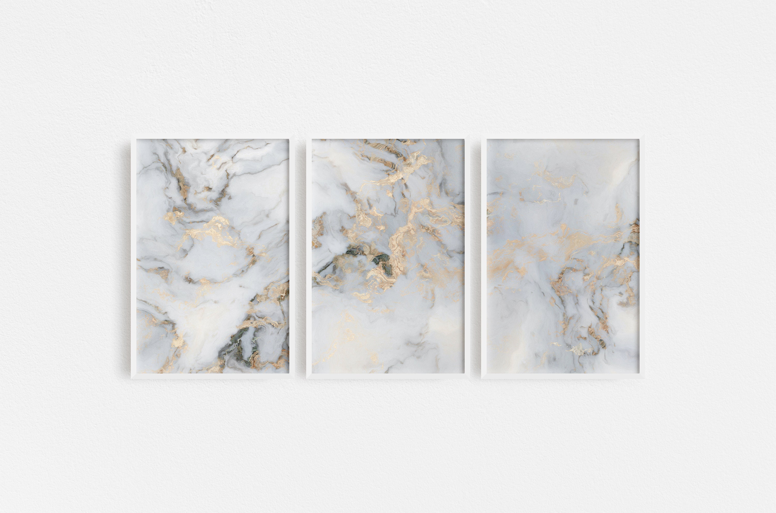 Marble Prints Set of 3 Marble Prints Black and White Etsy