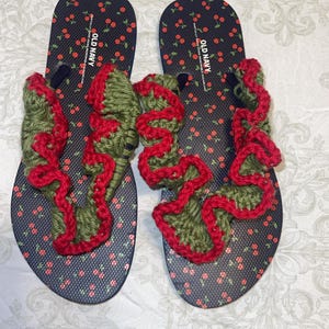 Crotchet flip flops