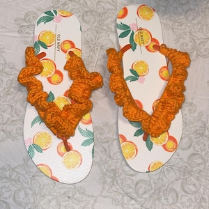 Crotchet flip flops