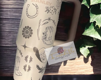 Stanley 30 oz western themed tumbler