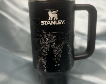 40oz Engraved Stanley Cup Tumbler with Handle – Pixels and Wood