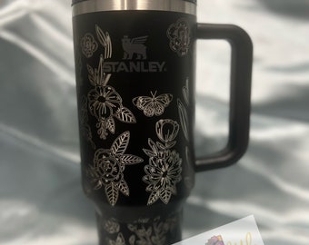 Stanley 40oz laser Skull tumbler