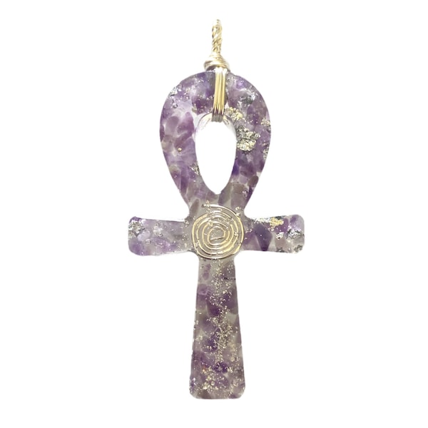 Amethyst Ankh Pendant