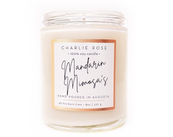 Mandarin Mimosa | Handcrafted soy candle
