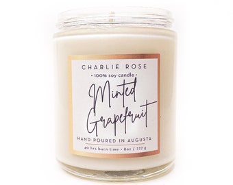 Minted Grapefruit | Handcrafted soy candle